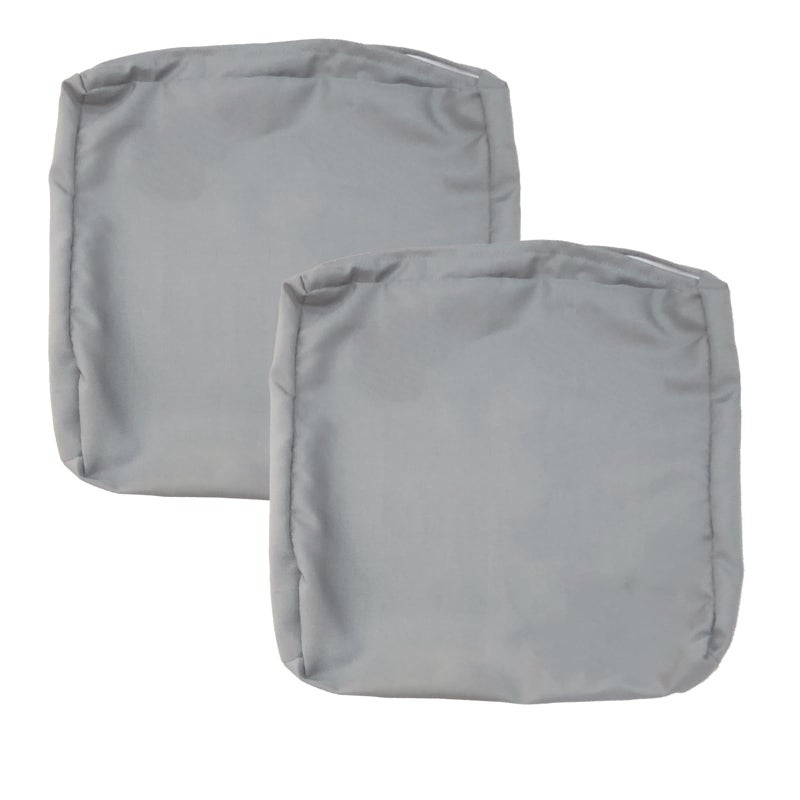 FLYMEI Patio Cushion Covers 22x20x4 Waterproof Outdoor Cushion Cover Replacement 4Packs Outdoor Seat Cushion Slipcover for Rattan Chair Sofa  Grey Heather - Image 5