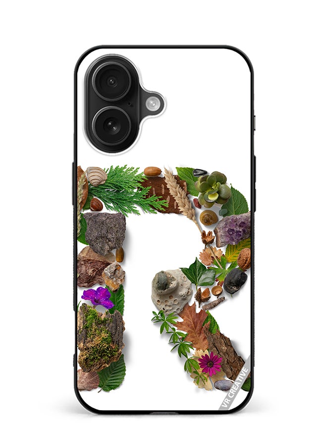 VR CREATIVE Protective Case Cover For Apple iPhone 16 Plus Alphabet R Design Multicolour