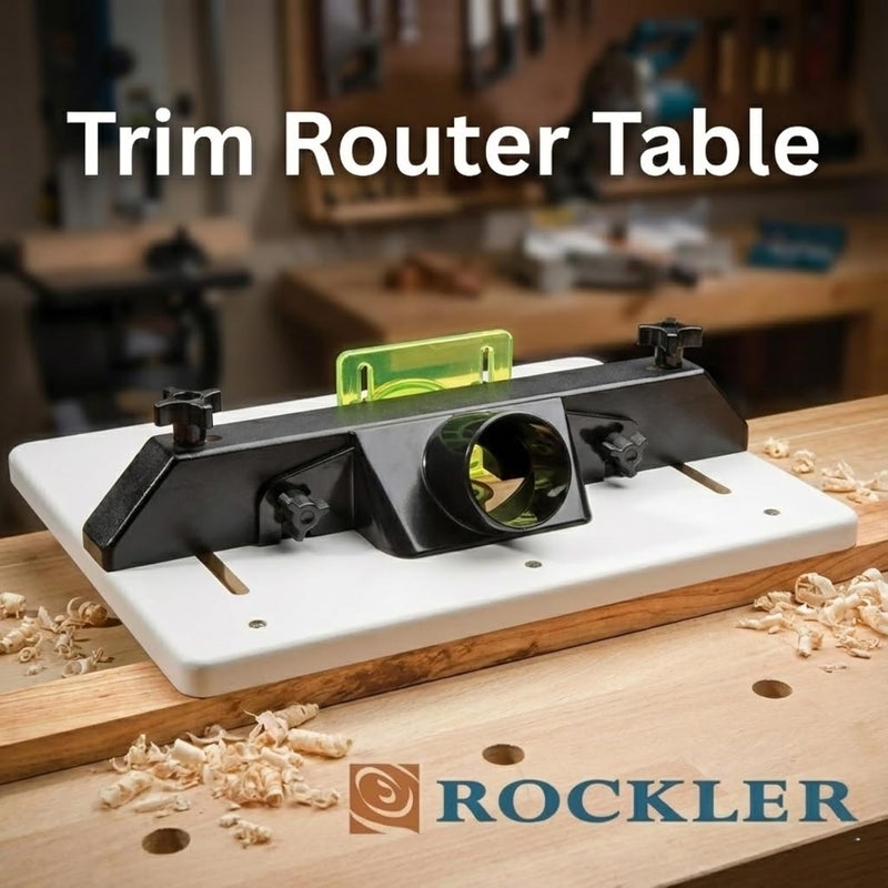 ROCKLER Trim Router Table – Adjustable Table Router w/Pre-Drilled Holes on Back - Router Table w/High-Visibility Bit Guard, 1/4" Thick Acrylic Base – Router Tools for Woodworking - Image 5