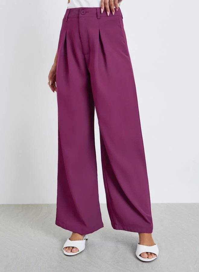 Styli Women Wide Leg Casual Pants