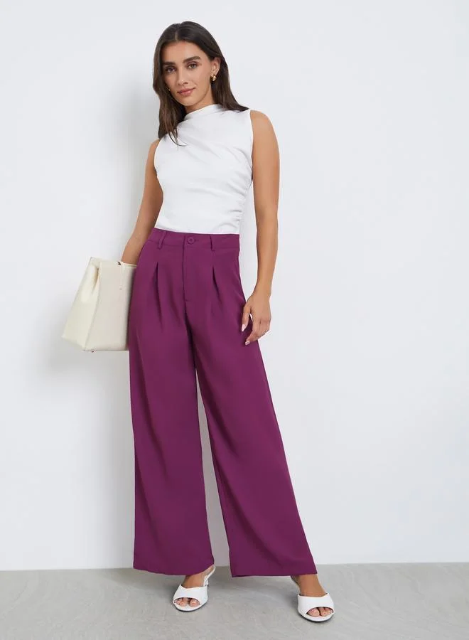 Styli Women Wide Leg Casual Pants