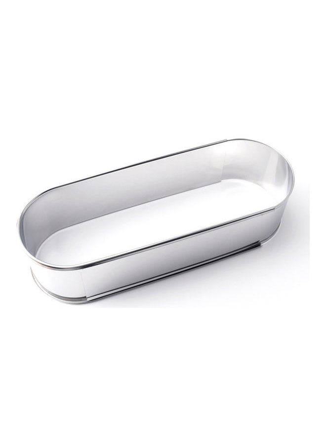 NIBEMINENT Metal Non-Stick Oval Mousse Tart Cake Mold Silver  - Image 2
