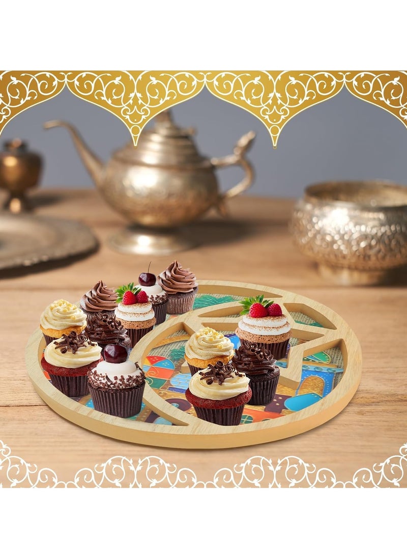 Jorunb - Ramadan Wooden Tray, Eid Mubarak Wooden Tray, Eid Food Tray, Ramadan Table Decorations Wooden Tray, Family Table Gifts for Ramadan - Image 1