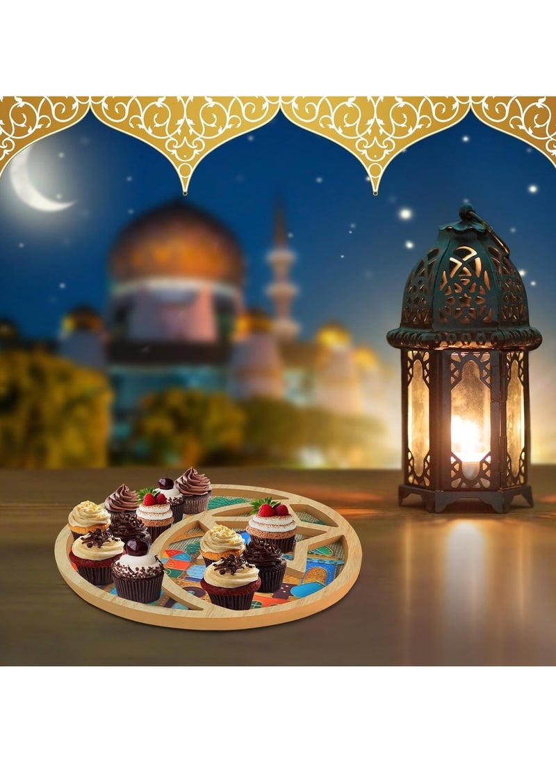 Jorunb - Ramadan Wooden Tray, Eid Mubarak Wooden Tray, Eid Food Tray, Ramadan Table Decorations Wooden Tray, Family Table Gifts for Ramadan - Image 1