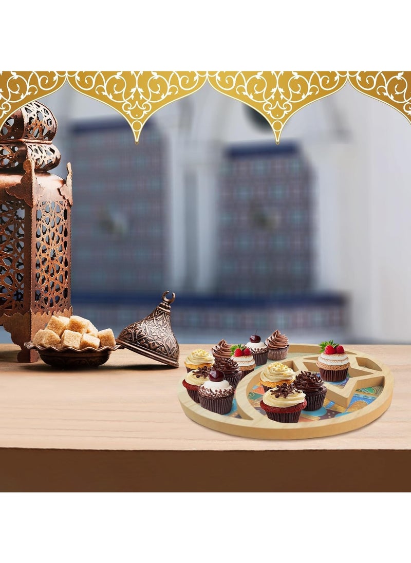 Jorunb - Ramadan Wooden Tray, Eid Mubarak Wooden Tray, Eid Food Tray, Ramadan Table Decorations Wooden Tray, Family Table Gifts for Ramadan - Image 1
