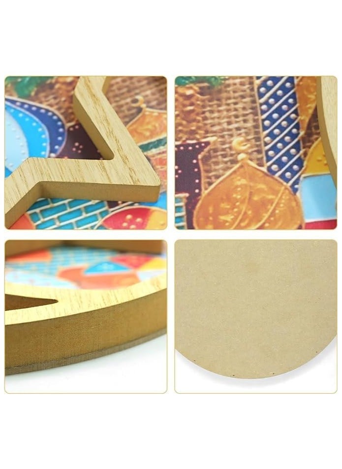 Jorunb - Ramadan Wooden Tray, Eid Mubarak Wooden Tray, Eid Food Tray, Ramadan Table Decorations Wooden Tray, Family Table Gifts for Ramadan - Image 1