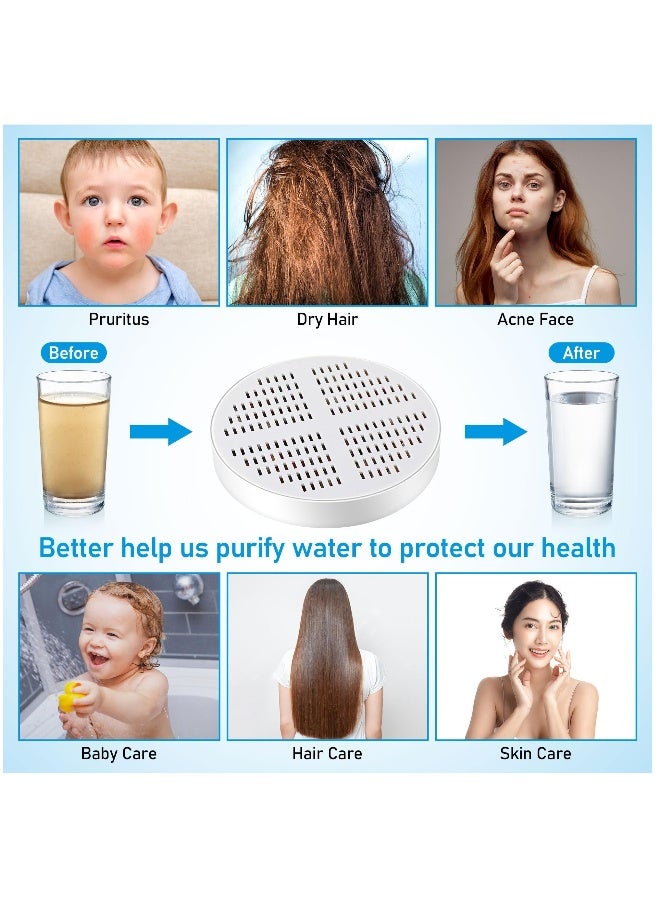 2 Pack Vitamin C + E Shower Head Filter Replacement Cartridge with Various Mineralized Ball Compatible with AquaHomeGroup Filtered Shower Head for Hard Water Remove Chlorine Fluoride Heavy Metal - Image 2