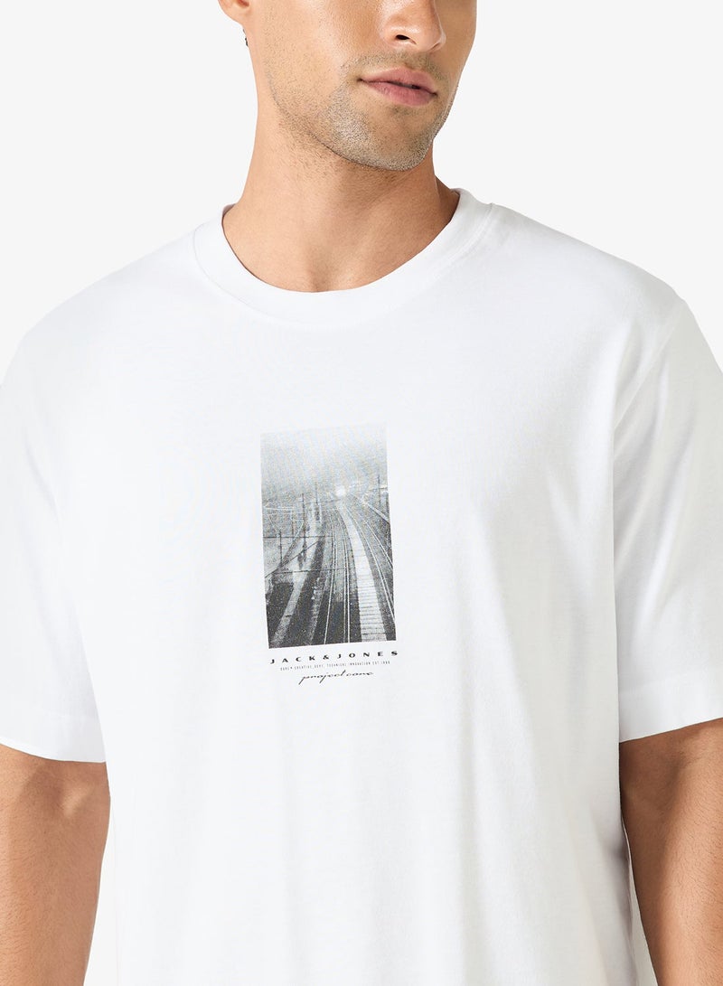 JACK & JONES Graphic Crew Neck T-Shirt - Image 3
