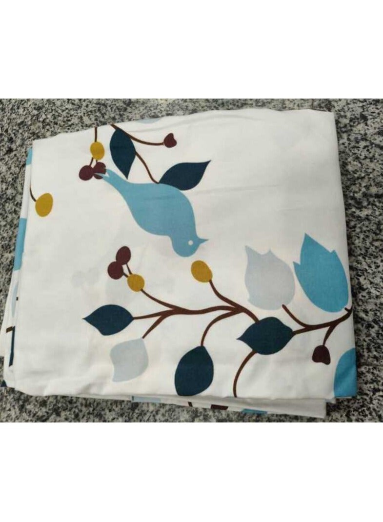 Patterned cotton sheet My Kids - 6 Pieces - Off-White with Blue