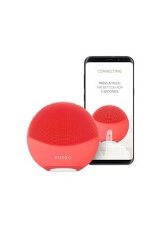 FOREO Luna 4 Mini Face Cleansing Brush & Face Massager | Premium Face Care | Enhances Absorption of Facial Skin Care Products | Simple Skin Care Tools | for All Skin Types, Coral  - Image 3