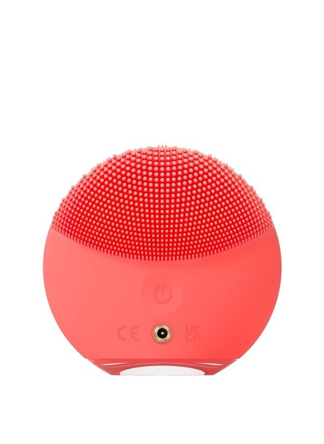 FOREO - Luna 4 Mini Face Cleansing Brush & Face Massager | Premium Face Care | Enhances Absorption of Facial Skin Care Products | Simple Skin Care Tools | for All Skin Types, Coral - Image 1
