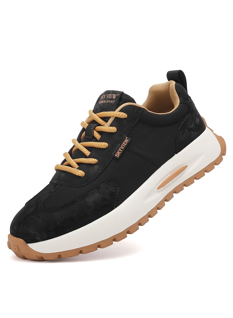 سكاي فيو حذاء رياضي رجالي عصري خفيف الوزن بنعل ناعم ومريح وغير قابل للانزلاق برباط، حذاء رجالي كاجوال مثالي للاستخدام الداخلي والخارجي - Image 1