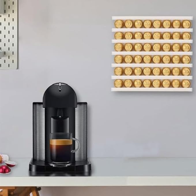 Unity 10 Pcs Coffee Pod Holder Adhesive Wall Mount Coffee Pod Storage For Kitchen Office And Desktop White - Image 5