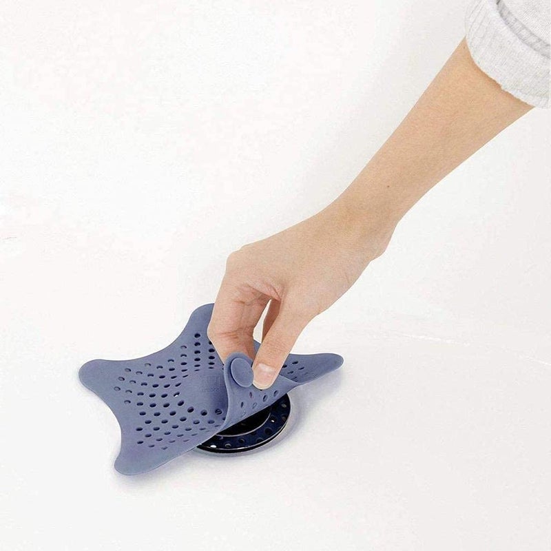 QUALIZA Drain Cleaner Stick for Sink Clogged Pipe Cleaning Spring Wire Stainless Steel Strainer Drain Basin Basket Filter Stopper Drainer Sink Jali Star Bathroom Silicone Hair Catcher Bath Sink  - Image 3