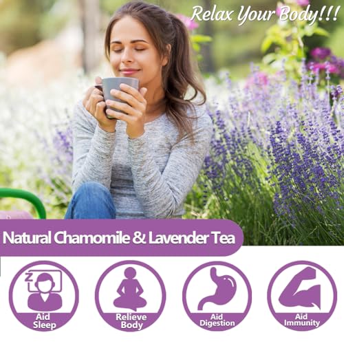 ULTHMOK 135 Premium Chamomile & Lavender Tea Bags,Relief & Caffeine Free & 100% Natural. - Image 2