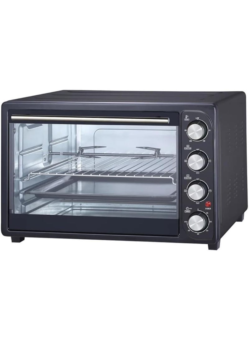 COOKCHEN Electric Oven Toaster Griller, 48L Capacity, 60 Minutes Timer, Black, Compact Kitchen Appliance - Image 1