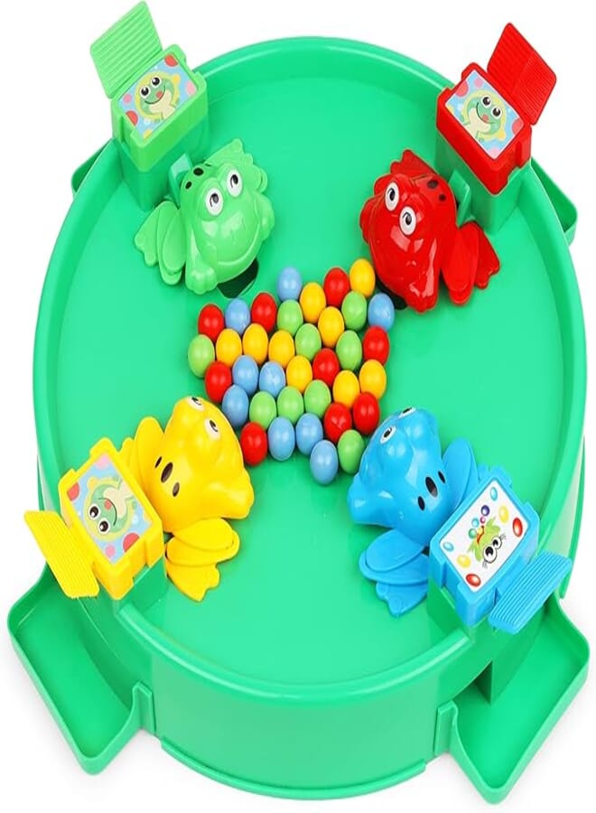 Toyzone Toy Zone Frog Eat Beans Game-4 Players-61038|Eat The Beans|Hungry Frog Game for Kids|Multiplayer Games|Game for 4 Players|Board Game, One Size