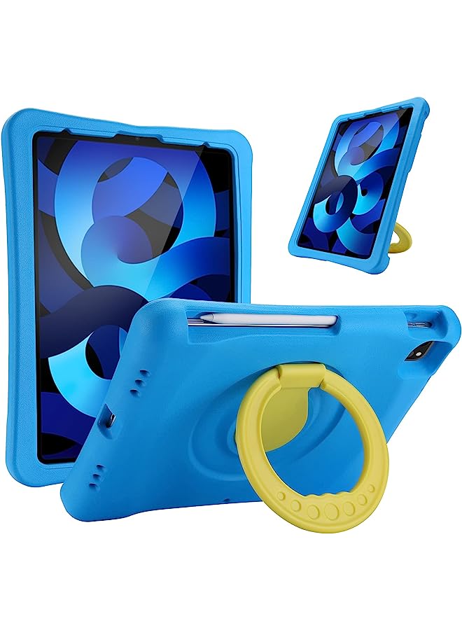 Procases Kids Case For Ipad Air 10.9'' 5Th Gen 2022 / 4Th Gen 2020, Ipad Pro 11 2020/2018, Shockproof Rotate Handle Fold Stand Lightweight Kids Friendly Case For Ipad Air 5/4 & Ipad Pro 11 –Blue - Image 1