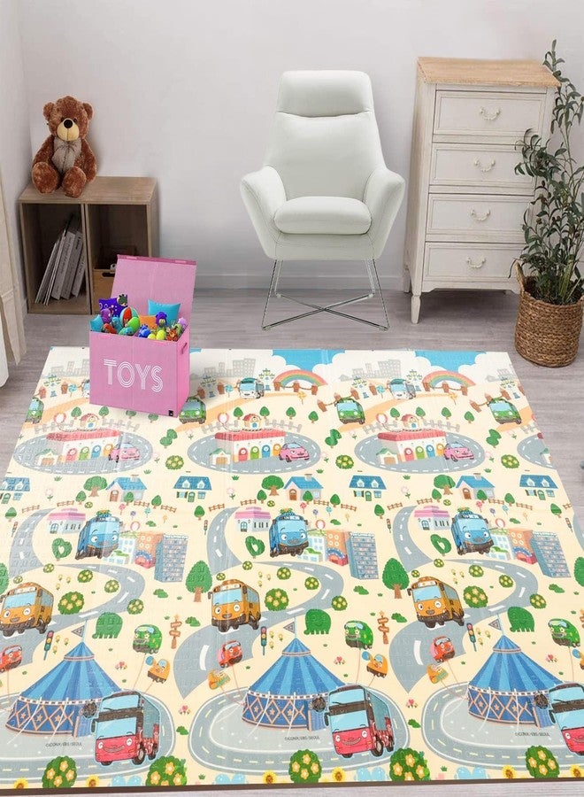 RECLUSE Double Sided Water Proof Baby Play Mat, Infant Play mats for Kids Large Size, Baby Carpet,Crawling Baby Play Mat (Old Village Mat) - Image 1
