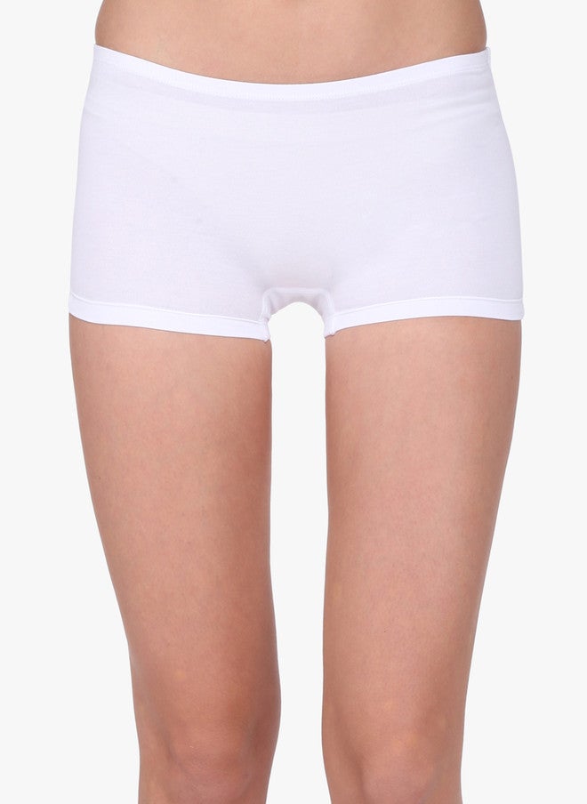 Red Rose Pack of 2 Boy Shorts in Grey and White - Image 2