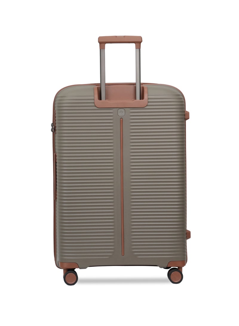 President PP single piece luggage High-quality Travel bag ( L ) spinner wheels, Model -97980 ( CHAMPAGNE ) - Image 4