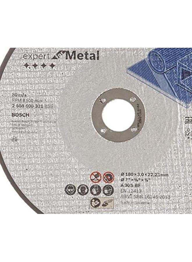 BOSCH Expert For Metal Straight Cutting Disc For Large Angle Grinders With Locking Nut 1 Piece 180 Mm Diameter 3.00 Mm Thickness - Image 2