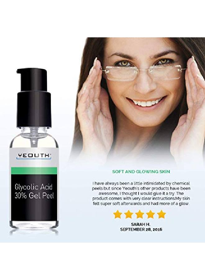 Yeouth Glycolic Acid Face Exfoliator Chemical Peel For Face Dark Spots Aha Exfoliant Peeling Solution Dead Skin Removal For Face Glycolic Acid Peel For Face At Home Skin Peel Facial Exfoliant 1Oz - Image 4