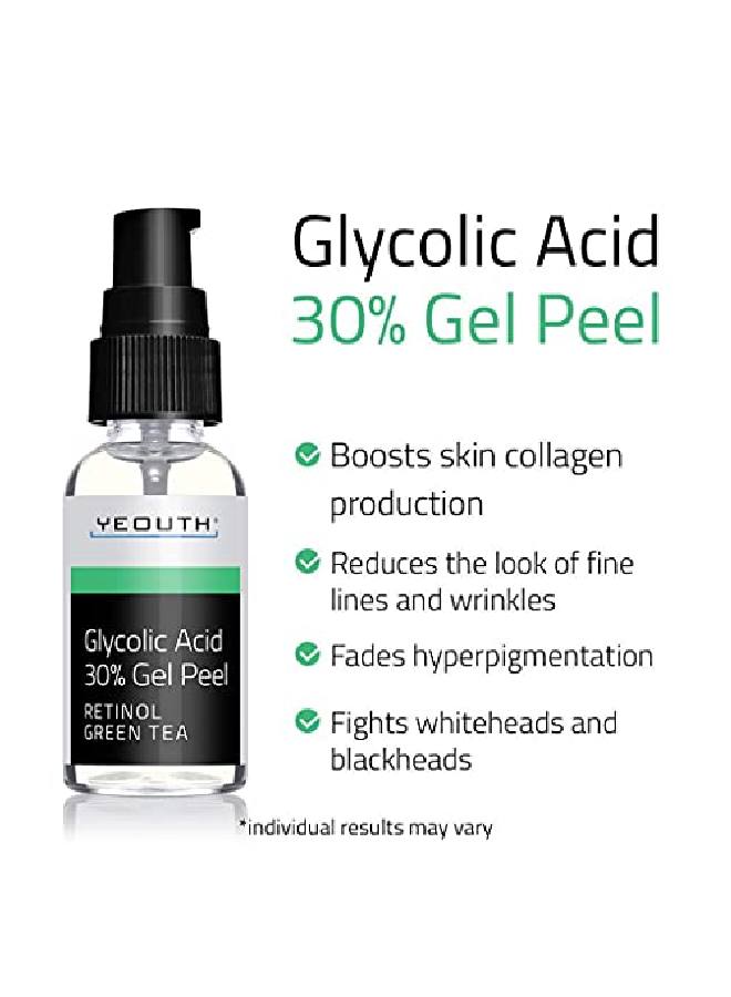 Yeouth Glycolic Acid Face Exfoliator Chemical Peel For Face Dark Spots Aha Exfoliant Peeling Solution Dead Skin Removal For Face Glycolic Acid Peel For Face At Home Skin Peel Facial Exfoliant 1Oz - Image 3