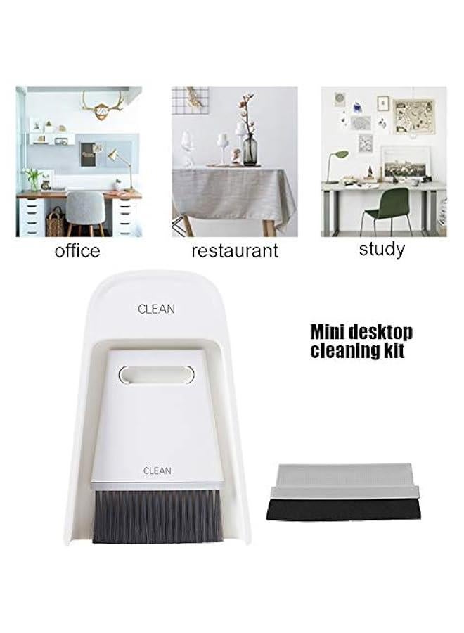 Hand Broom and Dustpan Set, Small Dustpan and Brush Set, Small Dustpan and Brush Set for Home washing, Sofa, Desk,  s Cage, Cat Litter etc(off white)  - Image 2