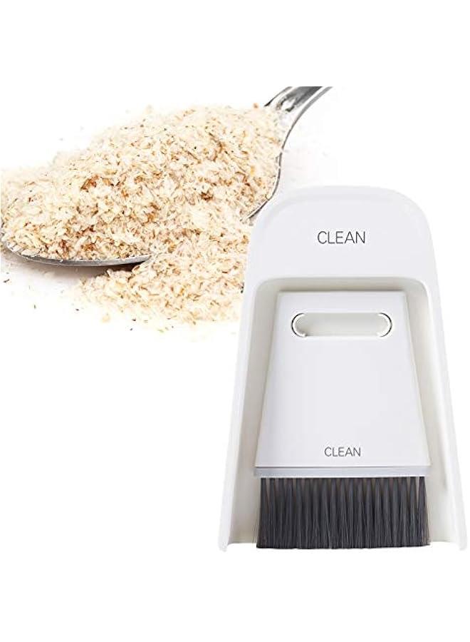 Hand Broom and Dustpan Set, Small Dustpan and Brush Set, Small Dustpan and Brush Set for Home washing, Sofa, Desk,  s Cage, Cat Litter etc(off white)  - Image 4