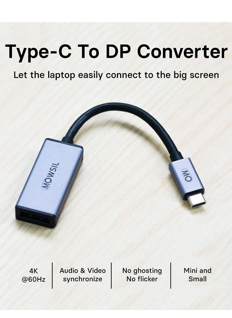 MOWSIL USB C to DP Adapter/converter 4K 60Hz. Type C to DisplayPort Converter