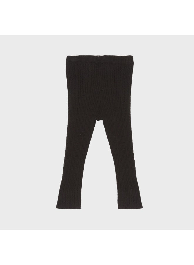 Zara Kids' Solid Color Comfortable Soft Skin-friendly Home Ribbed Knit Jogger Pants - Image 3