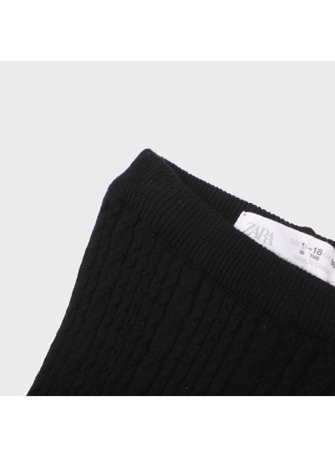 Zara Kids' Solid Color Comfortable Soft Skin-friendly Home Ribbed Knit Jogger Pants - Image 5