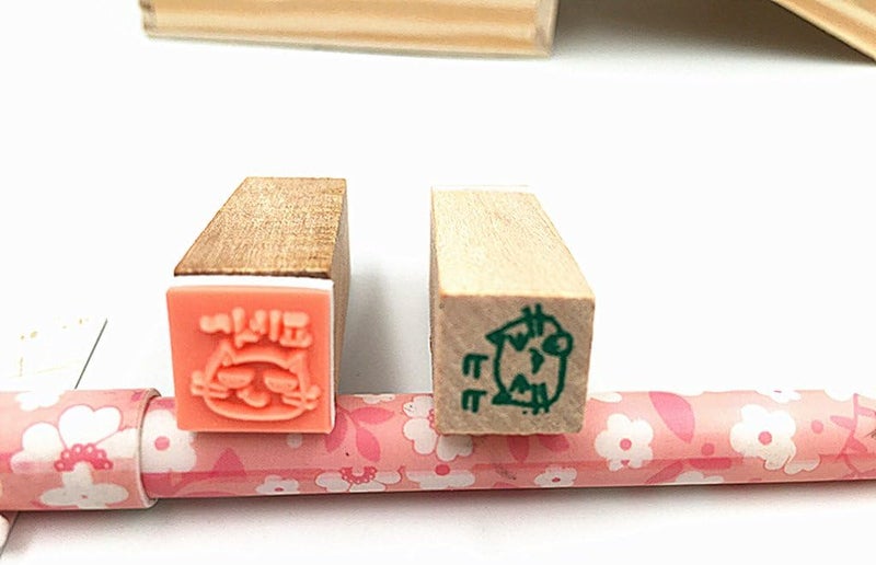 ALIMITOPIA Diary Stamp Set,Wooden Rubber Signet for Children DIY Scrapbooking Card Making(25pcs,Happy Life) - Image 5
