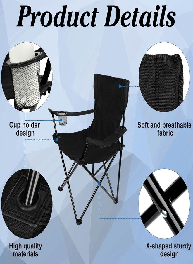 HaRvic Fishing Chair Lawn & Garden Chair for Adult Travelling Lawn Patio Fishing Garden Beach Picnic Outdoor Travelling Foldable Chair with Arm Rest Cup Holder and Carrying Bag (Blue) - Image 3
