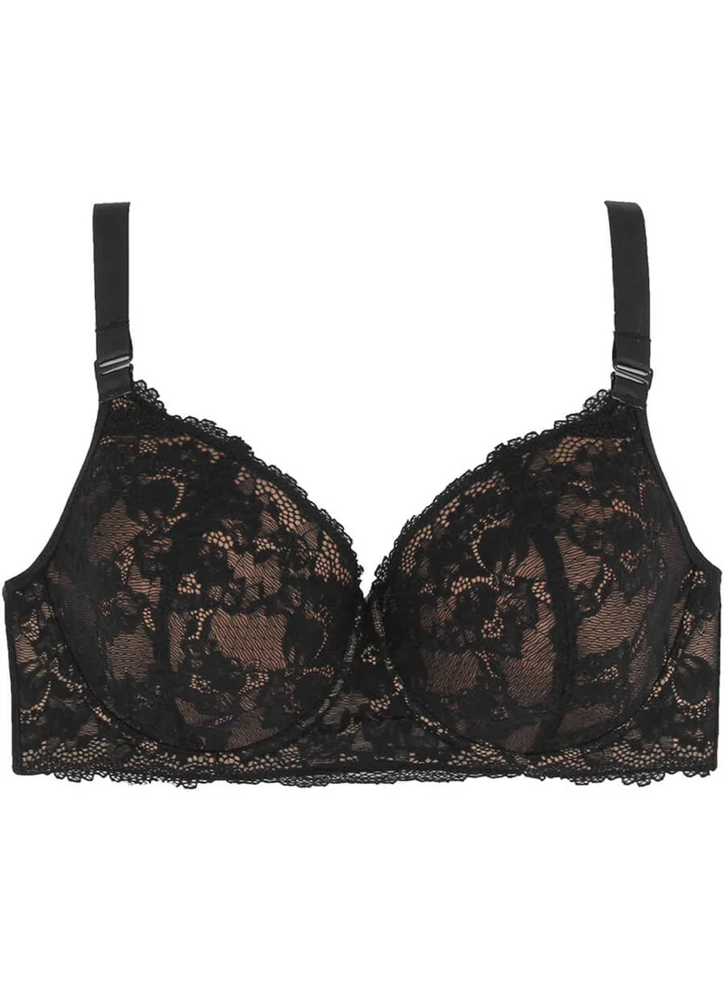 Magic Form 5911 All Lace Slim Sponge Plus Size Contouring Bra - Copper/black