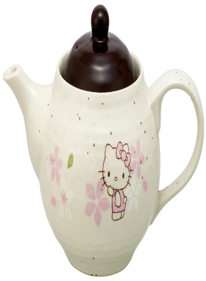 Skater CHMP1-A Mino Pot, Teapot, 15.2 fl oz (450 ml), Hello Kitty Sakura, Sanrio, Diameter 4.5 x Height 4.5 x Width 7.7 inches (11.5 x 11.5 x 19.5 cm) - Image 1