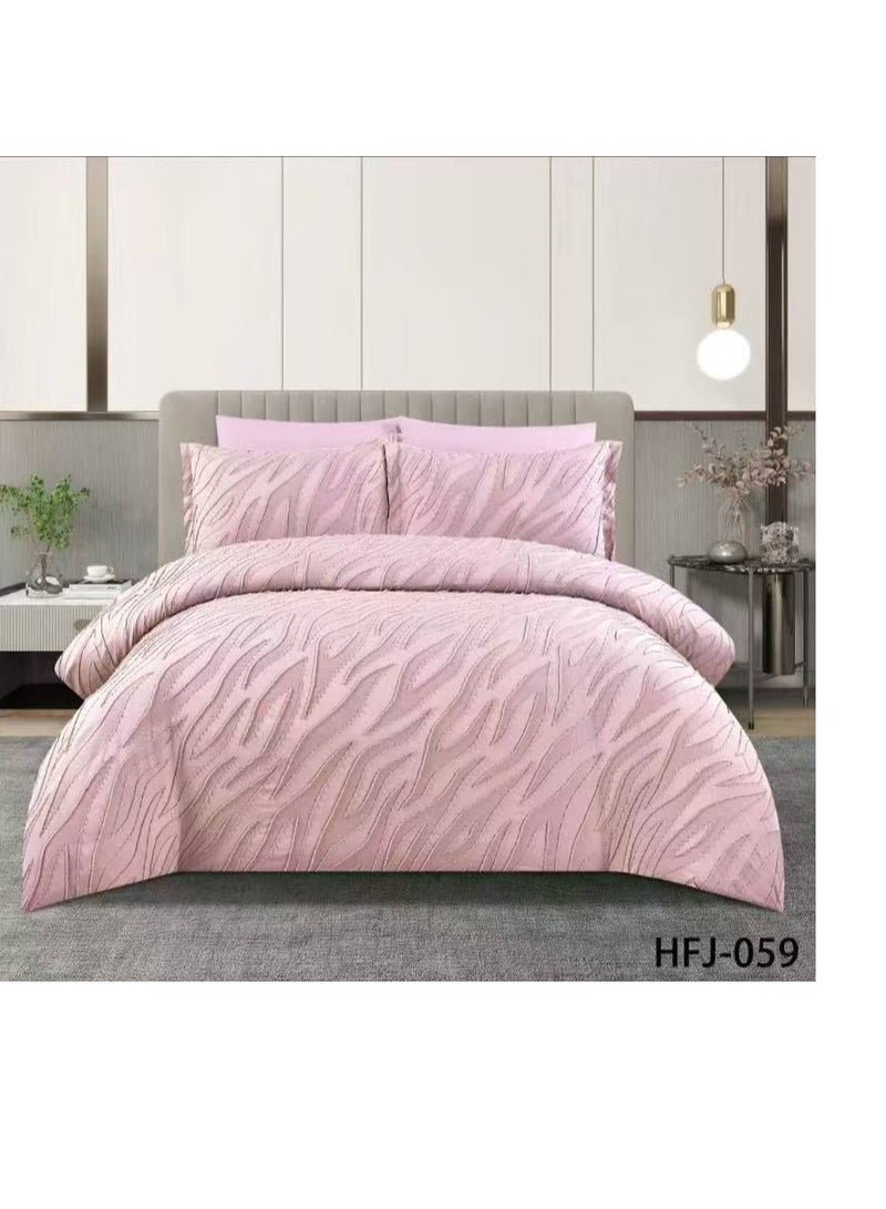 Luxury 6-Piece Embroidered Comforter Set – King Size Bedding Set with Fitted Sheet & Pillowcases | 220x240cm