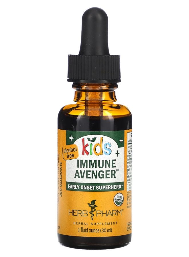 HERB PHARM أفنجير المناعة للأطفال خالي من الكحول 1 أونصة سائلة (30 مل)