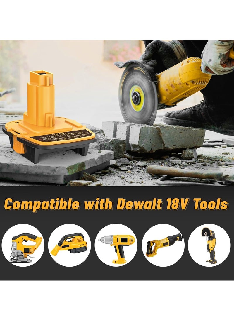 DM18D Converter for DeWalt 18V to 20V Battery Adapter with USB Port for Dewalt 18V Tools, Converts Dewalt 20V or Milwaukee M18 18V Batteries to Dewalt 18V Battery Adapter - Image 4