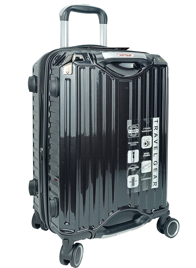 فيبتور مجموعة حقائب سفر بعجلات مكونة من 3 قطع عجلات دوارة ذات جوانب صلبة TPC مع قفل TSA وحامل أكواب - Image 5