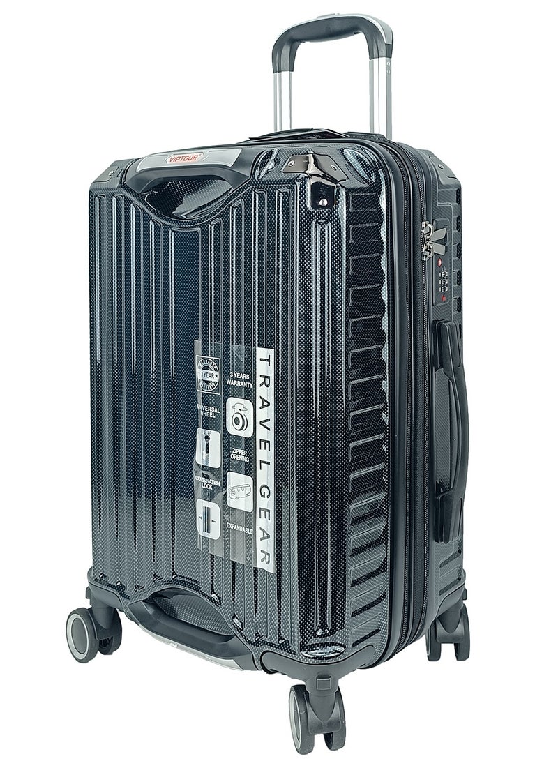فيبتور مجموعة حقائب سفر بعجلات مكونة من 3 قطع عجلات دوارة ذات جوانب صلبة TPC مع قفل TSA وحامل أكواب - Image 4
