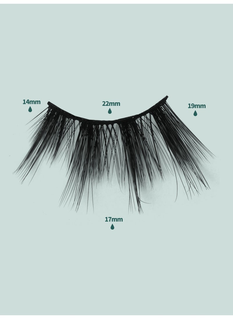 MAGEFY رموش صناعية ثلاثية الأبعاد رقيقة وناعمة رموش مزيفة عيون قطة رموش فوكس مينيك عبوة رموش قصيرة طبيعية مزيفة 6 أزواج - Image 3