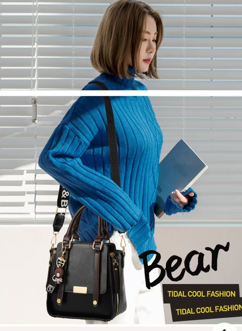2025 New Casual Handbag Shoulder Bag Black  - Image 4