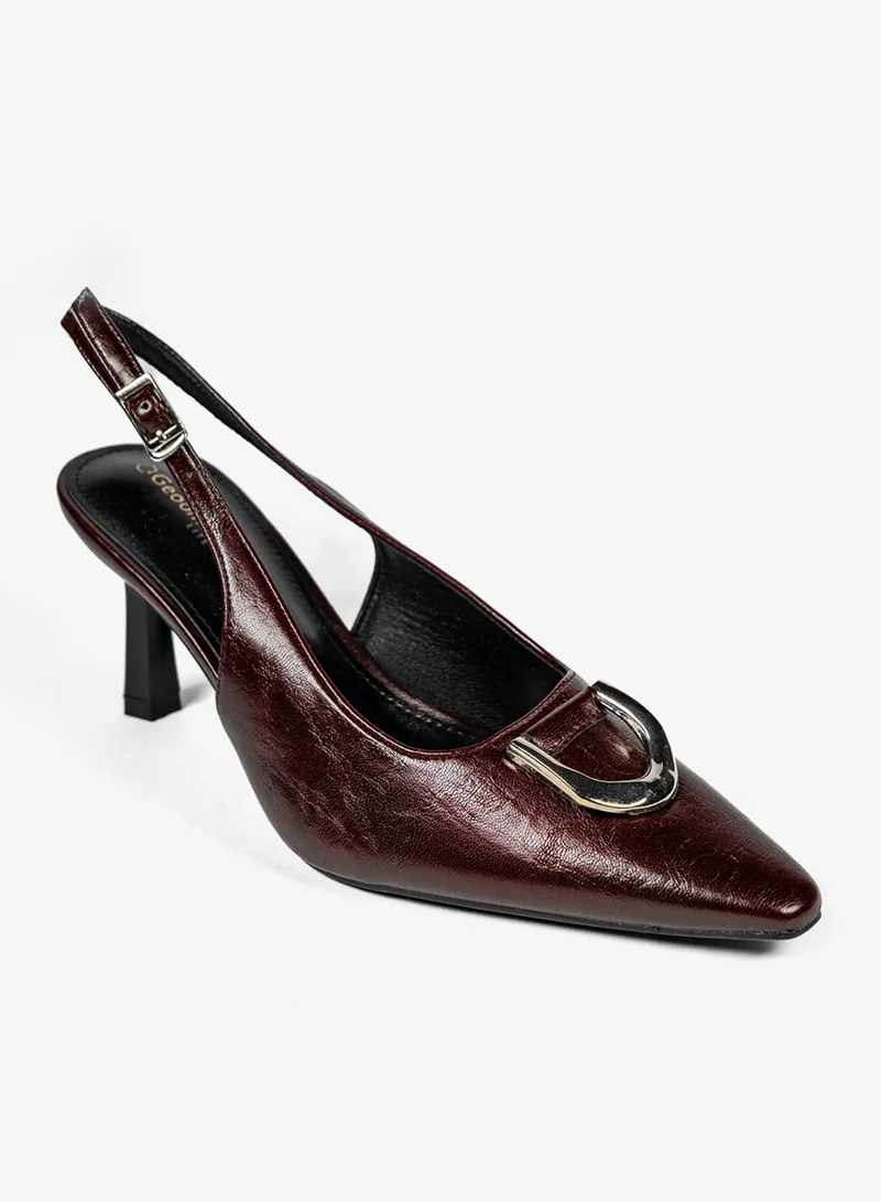 جيومني جيومني بغل الكعب المتوسط للنساء – كعب أنيق بدون ظهر للمكتب، للحفلات والملابس اليومية