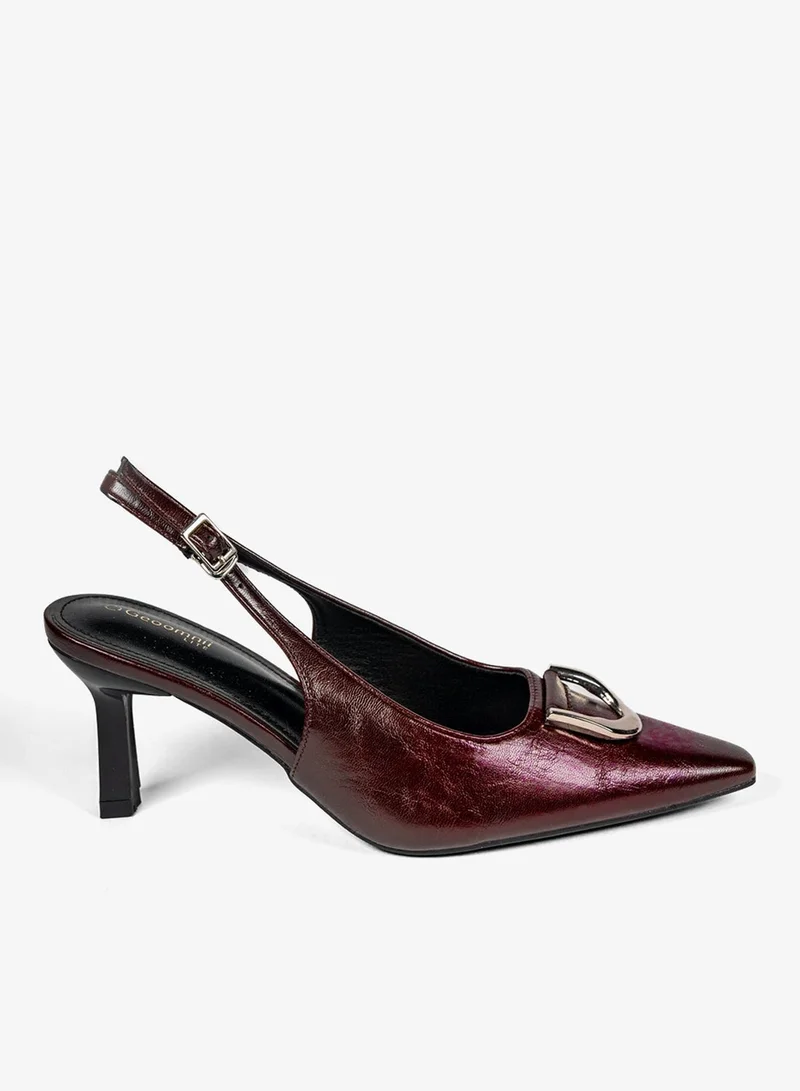 Geoomnii RED Geoomnii Mid Heel Mules for Women – Stylish Backless Slip-On Heels for Office, Party & Everyday Wear for Women | Best Price UAE