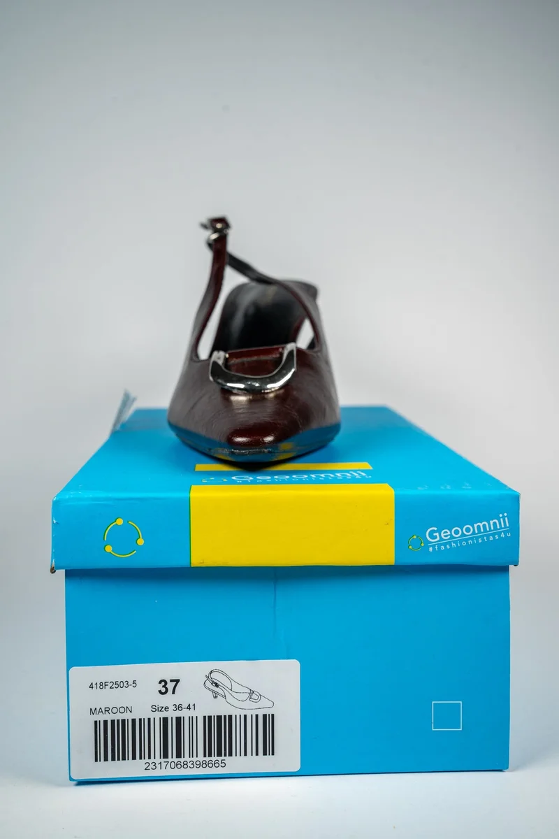 Geoomnii RED Geoomnii Mid Heel Mules for Women – Stylish Backless Slip-On Heels for Office, Party & Everyday Wear for Women | Best Price UAE