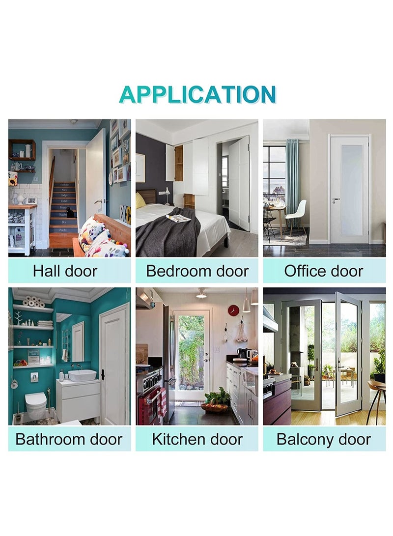 Magnetic Door Stopper 2 Pack - No Drill Metal Door Stop for Enhanced Security, Fits Door Gaps 0.2-0.4 Inch (Black) - Easy Installation, Durable & Stylish - Image 5