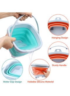 TUMAMA KIDS Tumama Kids 6 Pieces Foldable Sand Backets Beach Toys Set For Kids Collapsible Bucket Castle Molds Shovels Rake Tool Kits  - Image 3