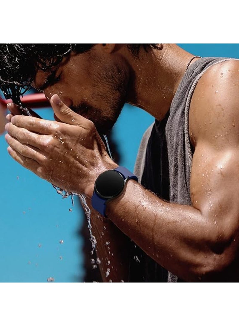 اووكاي 8 قطع حزام لساعة سامسونج جالاكسي 7، سوار ساعة سامسونج 7 6 5 40 مم 44 مم سوار سيليكون بديل أنيق، سوار سيليكون بديل قابل للتعديل 20 مم (أسود + أحمر نبيذي + أزرق داكن رسمي + أخضر داكن رسمي + أخضر فاتح رسمي + رمادي فضي رسمي + أصفر رسمي + وردي فاتح رسمي) - Image 3